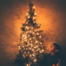 Christmas Tree with child