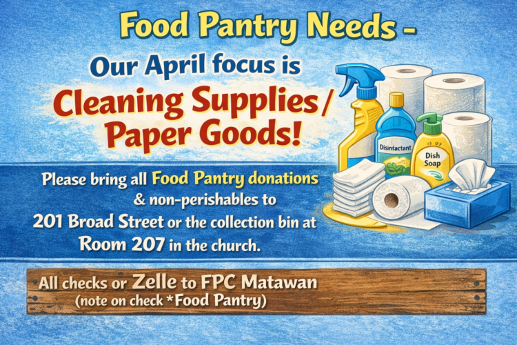 Food pantry donation focus for April